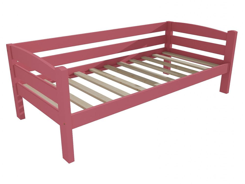 eoshop Detská posteľ DP 010 (Rozmer: 80 x 200 cm, Farba dreva: farba ružová)